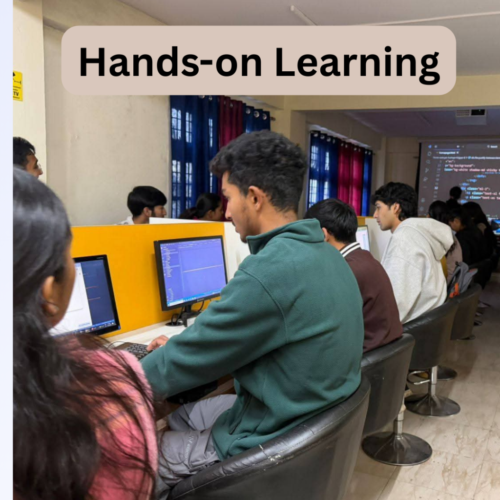 Students practicing real SEO tasks on websites at IICE Computer Education Shimla