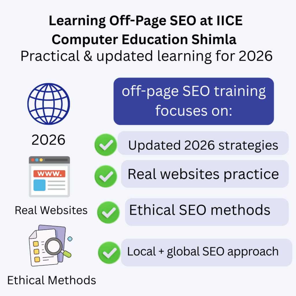 Off-page SEO guidance 2026 | IICE Computer Education Shimla