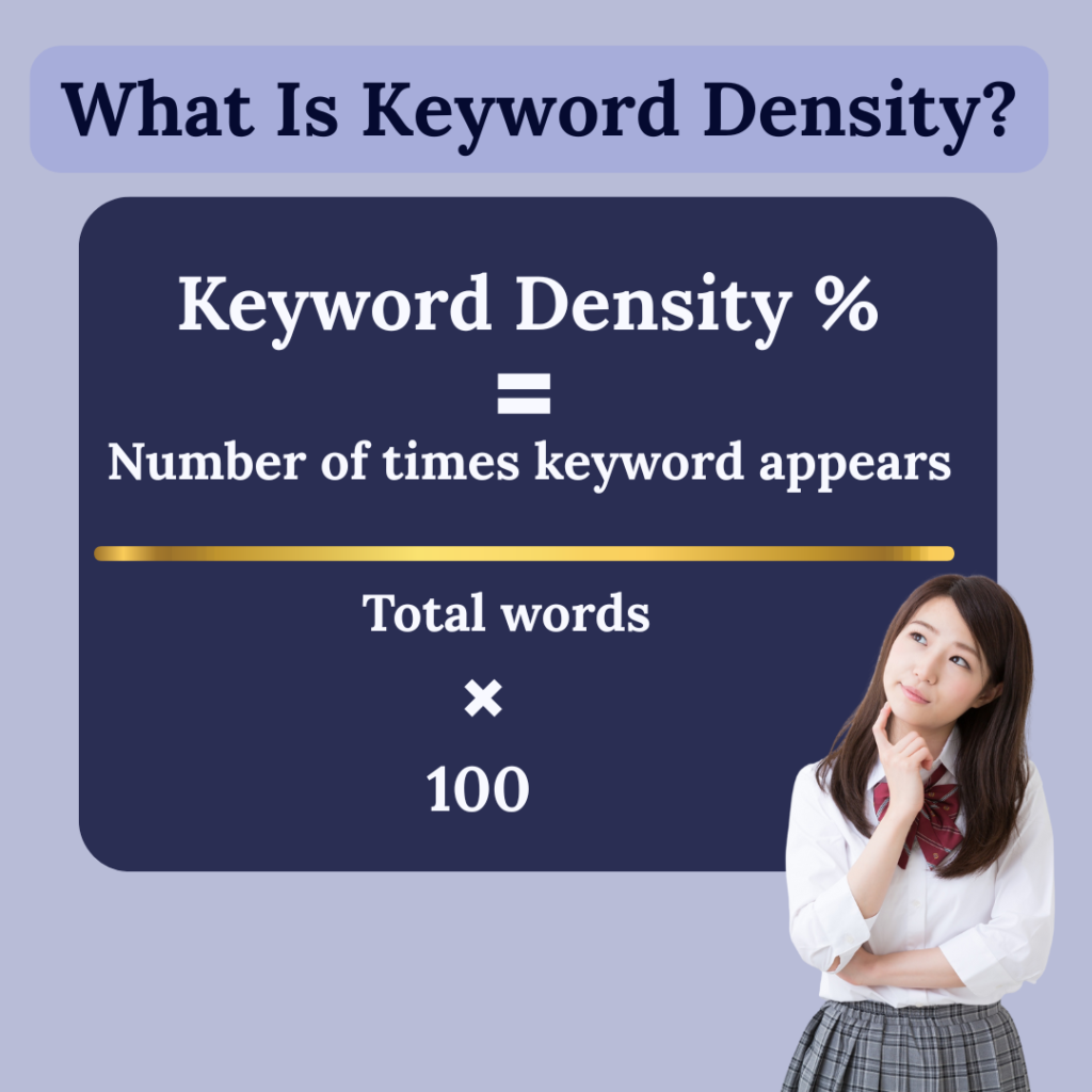 Example showing how keyword density is calculated in a 1000 word article