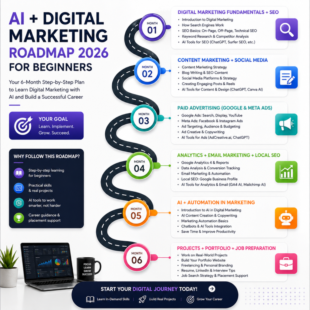 digital marketing roadmap 2026 for beginners