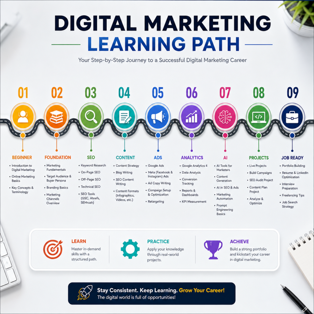 Digital marketing learning path for beginners