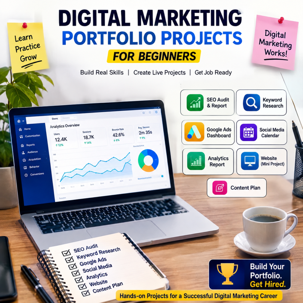 Digital marketing portfolio projects for beginners