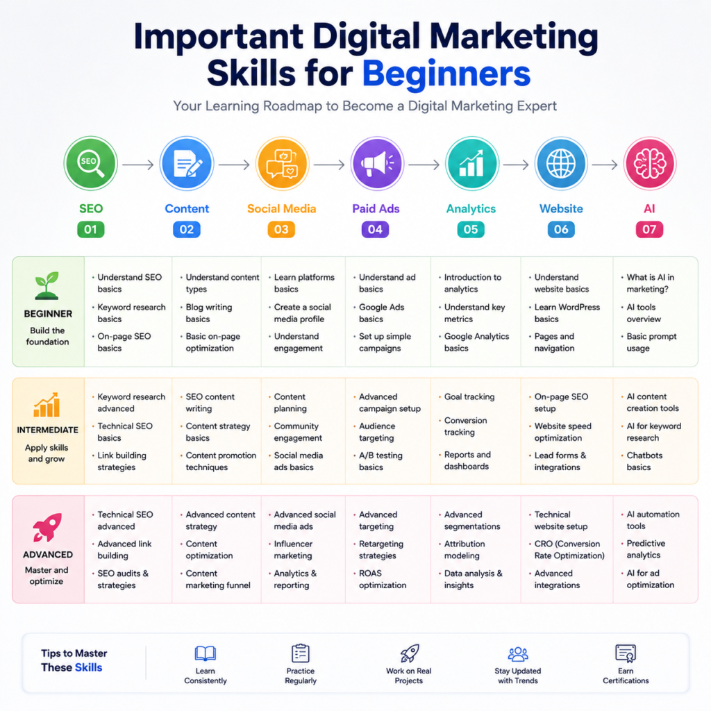 Digital marketing skill for begineer